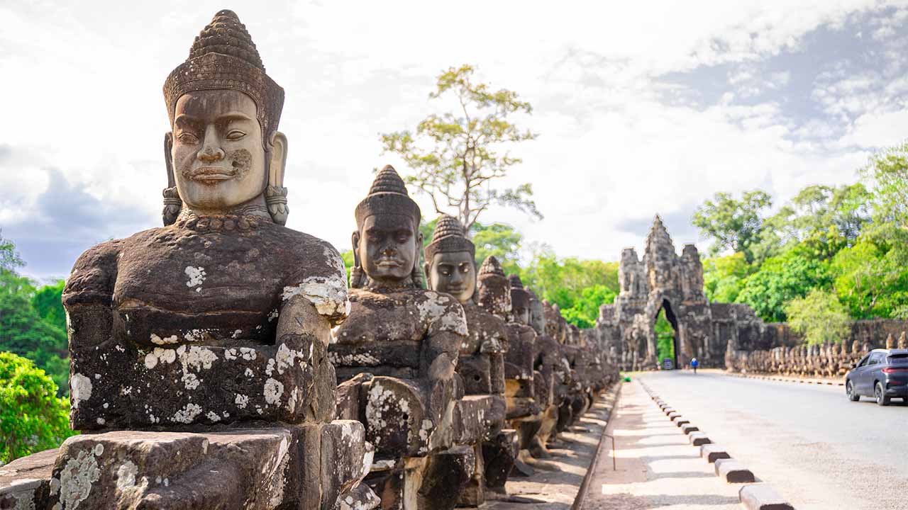 Angkor Thom South Gate stone faces